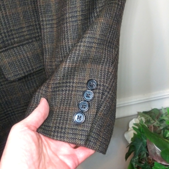 Ralph Lauren Men's Wool Brown Tweed Plaid Sports Coat/Jacket - Picture 5 of 11